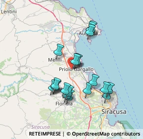 Mappa Via Alcide de Gasperi, 96010 Priolo Gargallo SR, Italia (7.183)