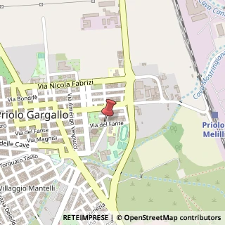 Mappa Via del Fante, 20, 96010 Priolo Gargallo, Siracusa (Sicilia)