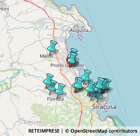 Mappa Traversa di Via Taranto, 96010 Priolo Gargallo SR, Italia (7.2555)