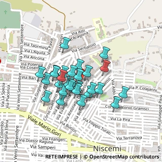 Mappa Via Fratelli Rosselli, 93015 Niscemi CL, Italia (0.175)