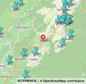 Mappa Via Monsignor Luigi Rosati, 38010 Romeno TN, Italia (2.9045)