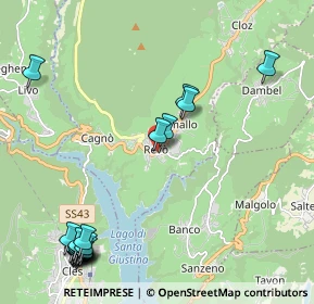 Mappa Via Santo Stefano, 38010 Revò TN, Italia (2.813)