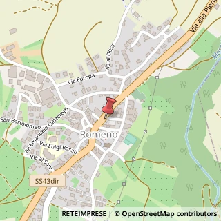 Mappa Via Mario Zucali, 6, 38010 Romeno, Trento (Trentino-Alto Adige)