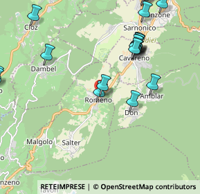 Mappa Via Mario Zucali, 38010 Romeno TN, Italia (2.4165)