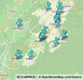 Mappa Via Mario Zucali, 38010 Romeno TN, Italia (1.847)