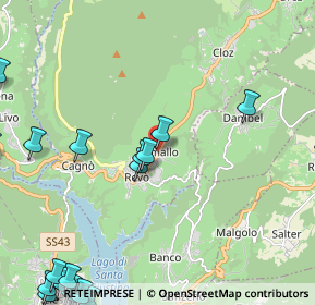 Mappa Via F. Filzi, 38028 Romallo TN, Italia (3.301)