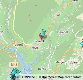 Mappa Via Pineta, 38028 Romallo TN, Italia (4.13846)