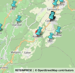 Mappa Piazza Romana, 38010 Romeno TN, Italia (2.497)