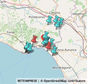 Mappa Strada Regionale, 04026 Minturno LT, Italia (11.2985)