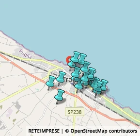 Mappa Via Lionelli, 76125 Trani BT, Italia (1.458)