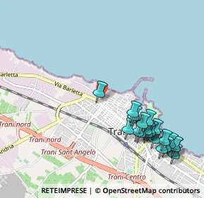 Mappa Via Nicola Alianelli, 76125 Trani BT, Italia (1.3025)