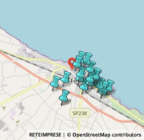 Mappa Via Fra' Diego Alvarez, 76125 Trani BT, Italia (1.455)