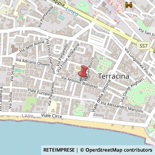 Mappa Via A. Bottasso,  51, 04019 Terracina, Latina (Lazio)
