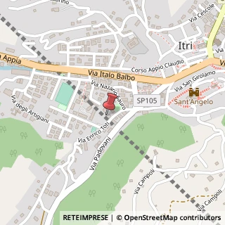 Mappa Via Enrico Toti, 18, 04020 Itri, Latina (Lazio)