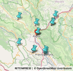 Mappa Via Capponi, 65026 Popoli PE, Italia (7.38571)