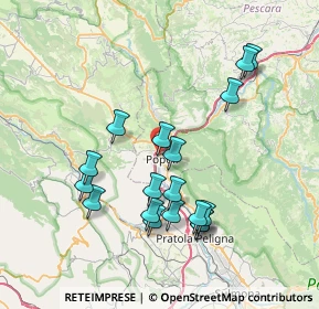 Mappa Via Aurelio Saffi, 65026 Popoli PE, Italia (7.77667)