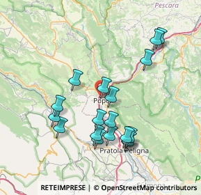 Mappa Via Aldo Moro, 65026 Popoli PE, Italia (7.78389)