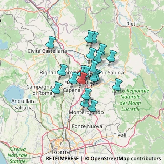 Mappa Piazza dell'Unità, 00065 Fiano Romano RM, Italia (9.847)