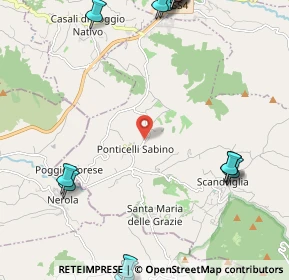 Mappa Via dei Garofi, 02038 Scandriglia RI, Italia (3.712)