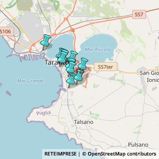 Mappa Via Lago Alimini Grande, 74121 Taranto TA, Italia (2.23545)