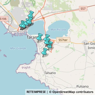 Mappa Via Lago Alimini Grande, 74121 Taranto TA, Italia (4.17462)