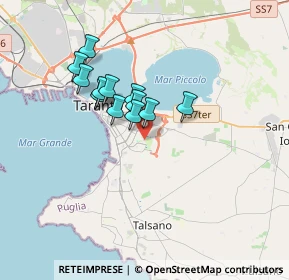 Mappa Via Lago Alimini Grande, 74121 Taranto TA, Italia (2.85917)