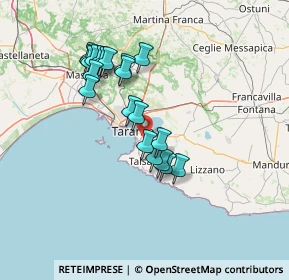 Mappa Via Lago Alimini Grande, 74121 Taranto TA, Italia (13.4965)