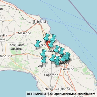 Mappa SS16, 73018 Squinzano LE, Italia (11.33267)