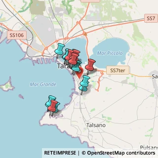 Mappa Via San Roberto Bellarmino, 74121 Taranto TA, Italia (2.4995)
