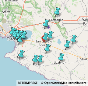 Mappa 74027 San Giorgio Ionico TA, Italia (8.6525)