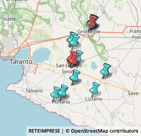 Mappa Via Papa Pio XII, 74027 San Giorgio Ionico TA, Italia (6.267)