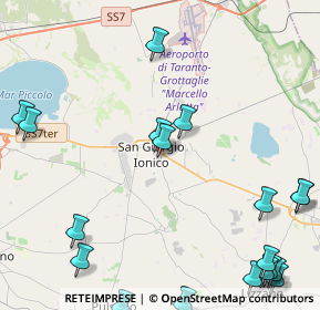 Mappa Via Umberto Giordano, 74027 San Giorgio Ionico TA, Italia (6.934)