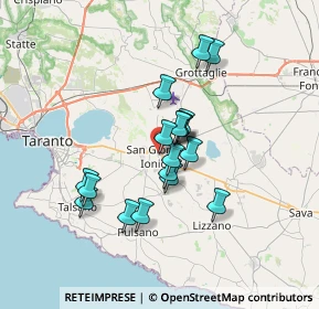 Mappa Via Luigi de Siati, 74027 San Giorgio Ionico TA, Italia (5.72667)
