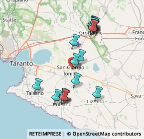 Mappa Via Campanelli, 74027 San Giorgio Ionico TA, Italia (7.88947)