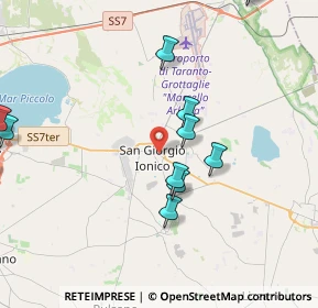 Mappa Via Campanelli, 74027 San Giorgio Ionico TA, Italia (6.9415)