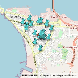 Mappa V.le Liguria, 74123 Taranto TA, Italia (0.6145)