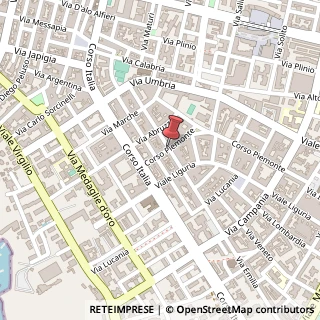 Mappa Corso Piemonte, 2/B, 74121 Taranto, Taranto (Puglia)