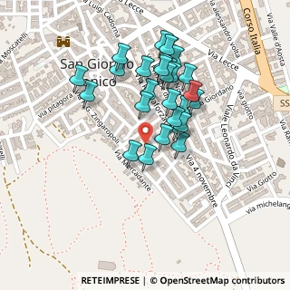 Mappa Via Pietro Toselli, 74027 San Giorgio Ionico TA, Italia (0.20714)