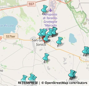 Mappa Via Verrocchio, 74027 San Giorgio Ionico TA, Italia (5.3435)