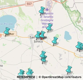 Mappa Via Giotto, 74027 San Giorgio Ionico TA, Italia (6.6785)