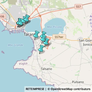 Mappa Via Lago di Levico, 74121 Taranto TA, Italia (4.40667)