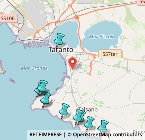 Mappa Via Lago di Viverone, 74121 Taranto TA, Italia (6.05667)