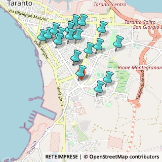 Mappa Via Lago di Santa Croce, 74121 Taranto TA, Italia (1.065)