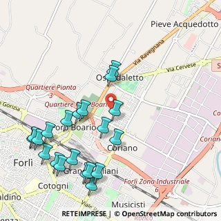 Mappa Via G. Pacchioni, 47122 Forlì FC, Italia (1.2325)