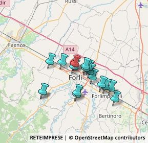 Mappa Via R. Pacciardi, 47122 Forlì FC, Italia (5.35765)