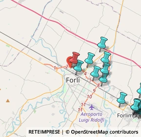 Mappa Via R. Pacciardi, 47122 Forlì FC, Italia (5.64313)