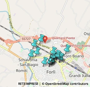 Mappa Via R. Pacciardi, 47122 Forlì FC, Italia (0.8775)