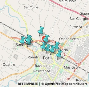 Mappa Via R. Pacciardi, 47122 Forlì FC, Italia (1.23818)