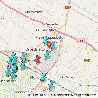 Mappa Via Louis Pasteur, 47122 Forlì FC, Italia (2.86143)