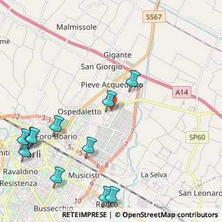 Mappa Via Louis Pasteur, 47122 Forlì FC, Italia (2.96455)